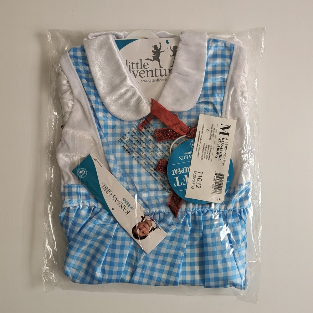 Little Adventures Kansas Girl Dress up WITH Bows BNWT size Medium (3-5 years)